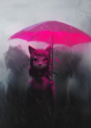 Pink umbrella