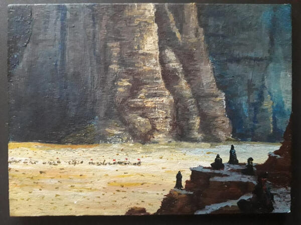 Lawrence of Arabia painting 5cm wide Lawrence of Arabia painting 5cm wide