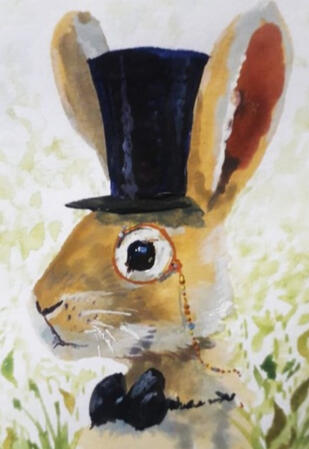 Watercolor rabbit